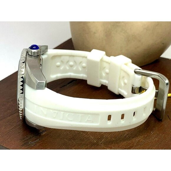 Invicta Women\'s Watch 28486 Angel 38mm White Dial Crystals Accent Rubber Strap